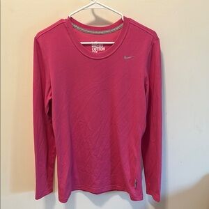 Nike Fuchsia Long Sleeve Dri-Fit Top